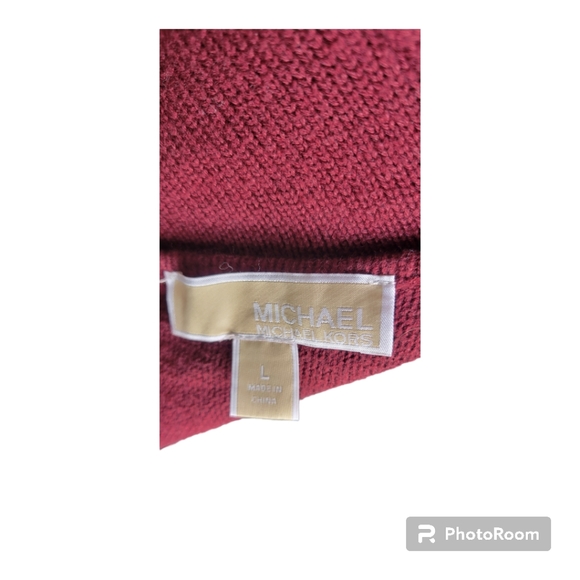 Michael Kohrs Red Sweater with Zipper Detail - Picture 2 of 3